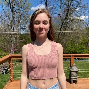 Cute blush pink tank top